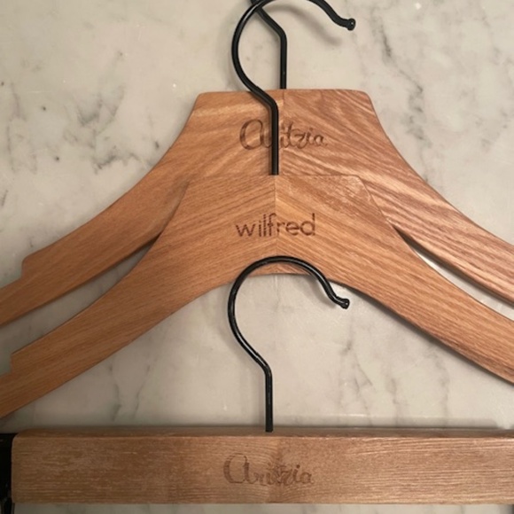 3x wooden Aritzia Hangers - Picture 2 of 5